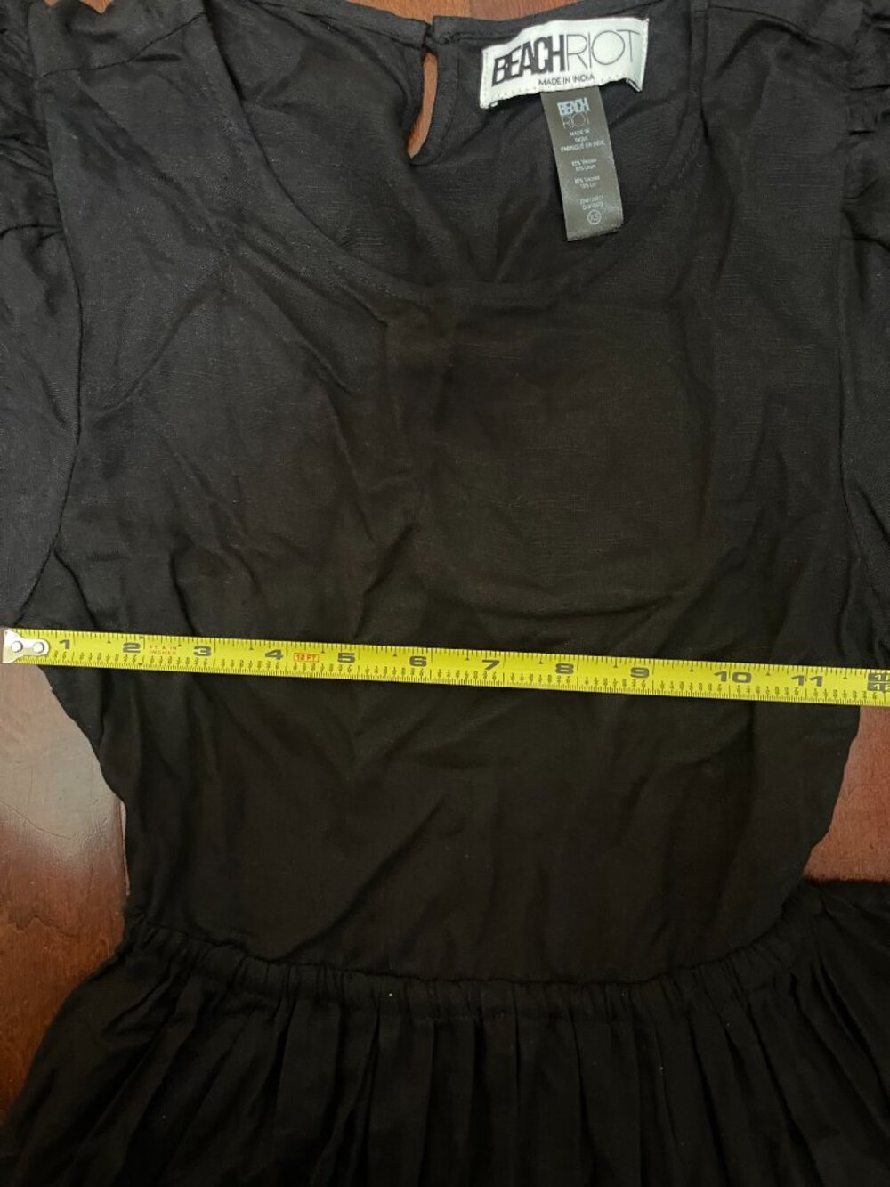 Beach Riot Weston Black Cutout Puff Sleeve Maxi Dress XS - Picture 7 of 9